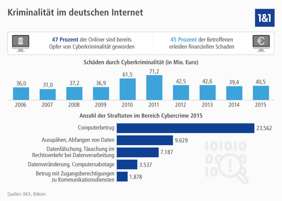 Infografik "Kriminalität im deutschen Internet"
