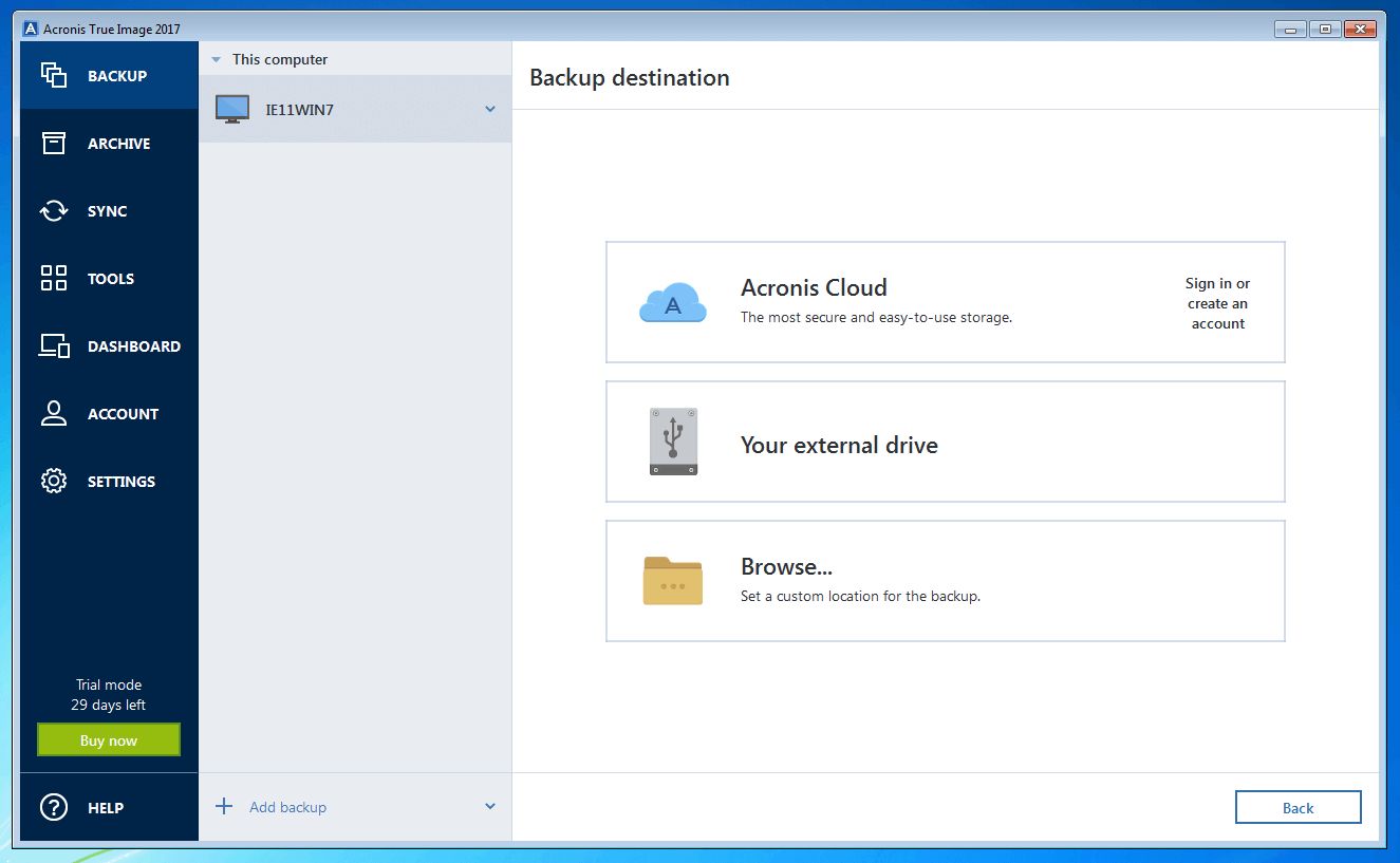 how to add notifications in acronis true image 2014