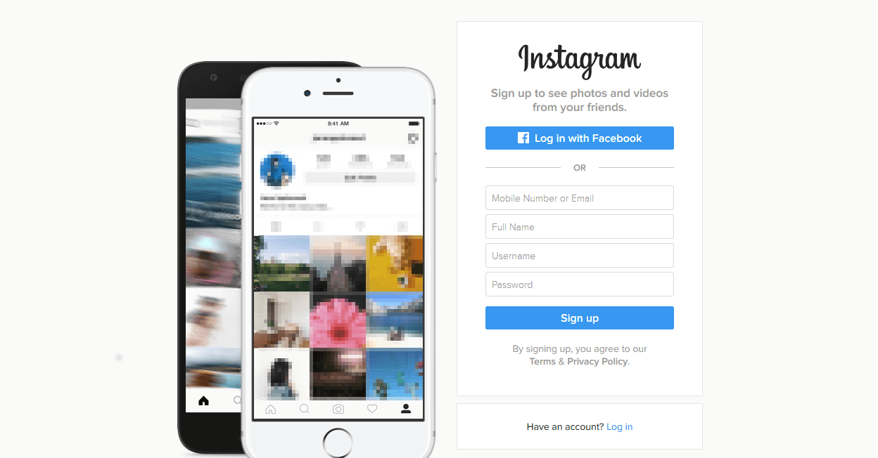 Zum Anmelden bei Instagram ist ein Smartphone hilfreich