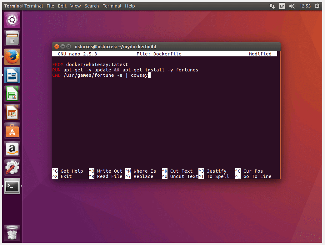 Der Texteditor Nano im Ubuntu-Terminal