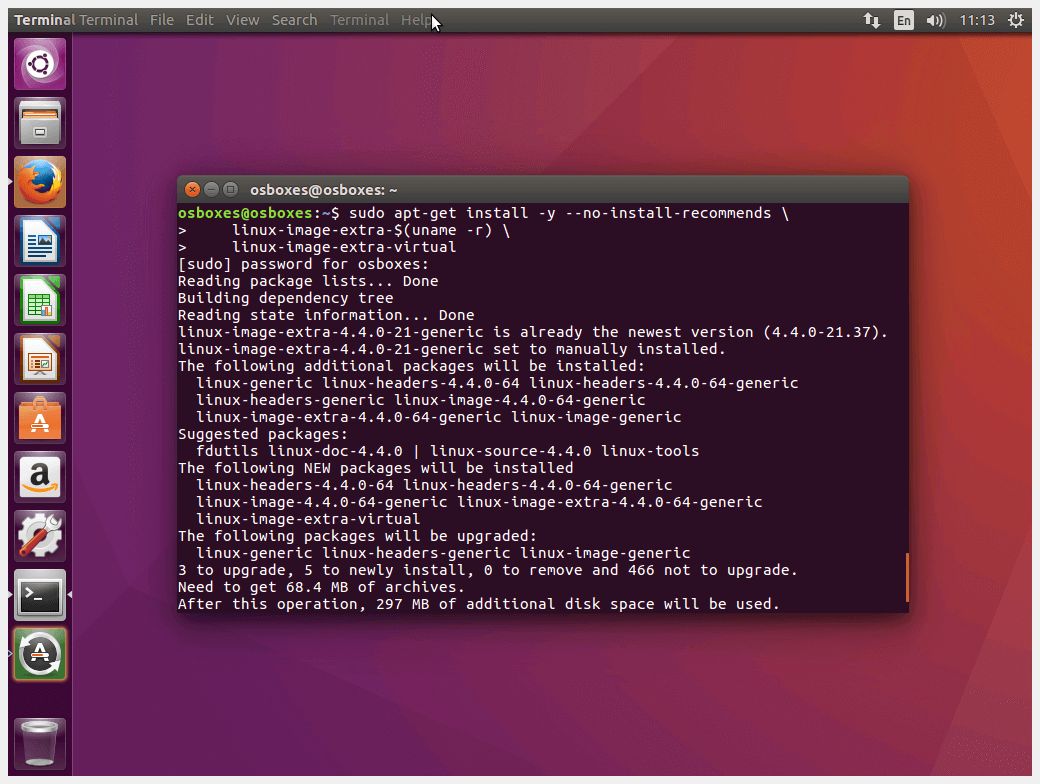 Paketinstallation über das Ubuntu-Terminal