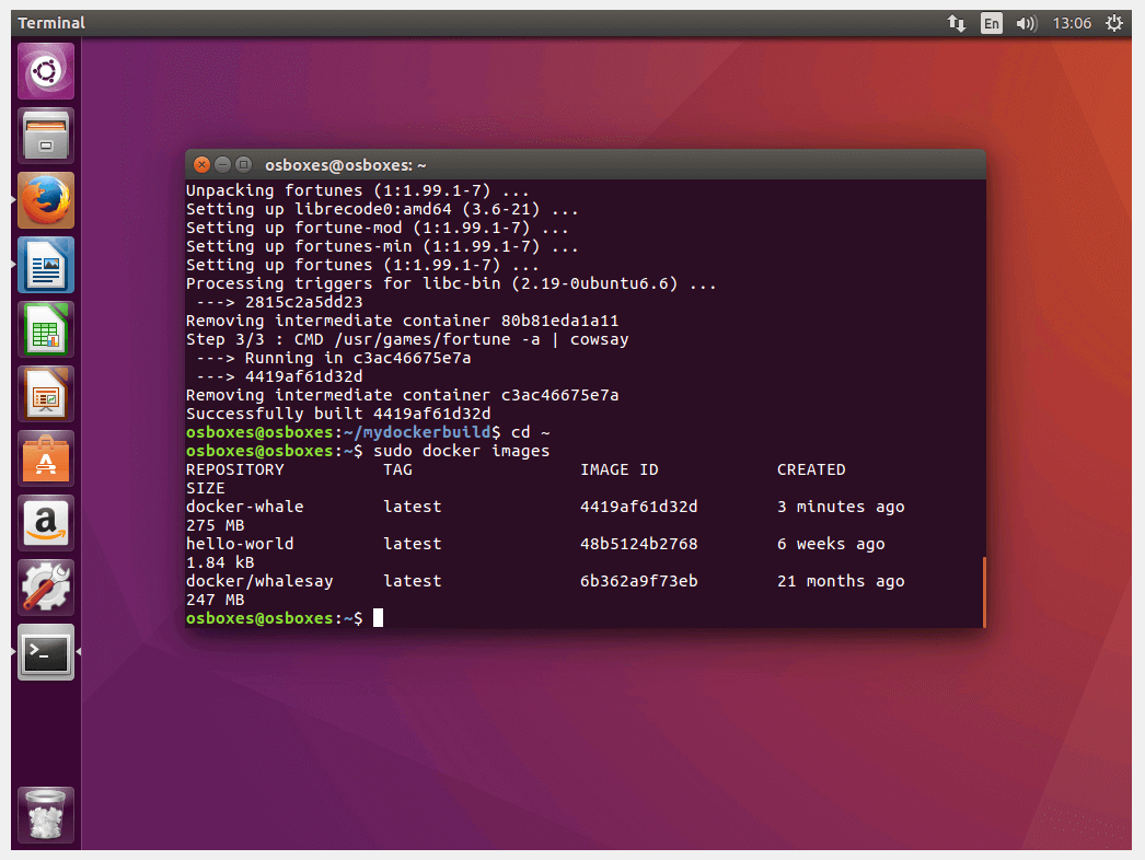 Ubuntu-Terminal: Übersicht aller Images