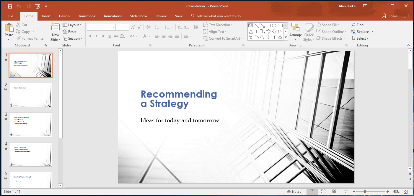 Microsofts Präsentationssoftware PowerPoint 2016