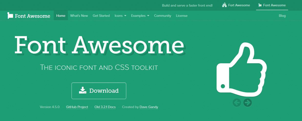 Font Awesome-Startseite
