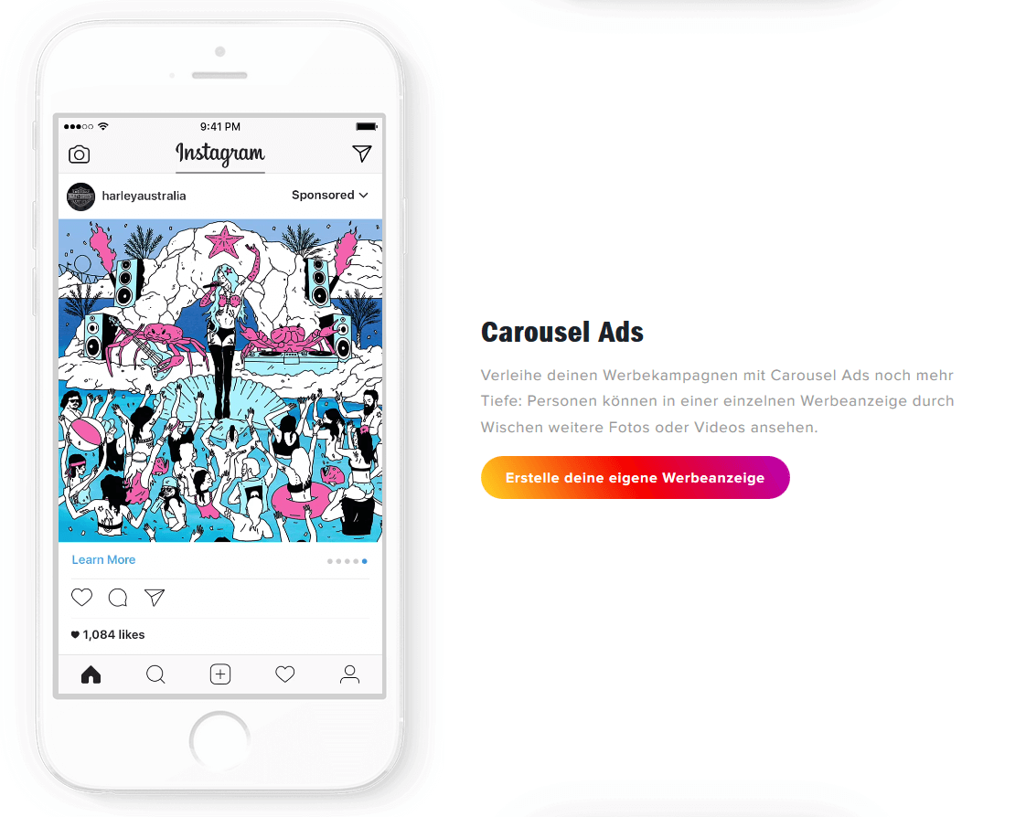 Carousel Ad auf Instagram