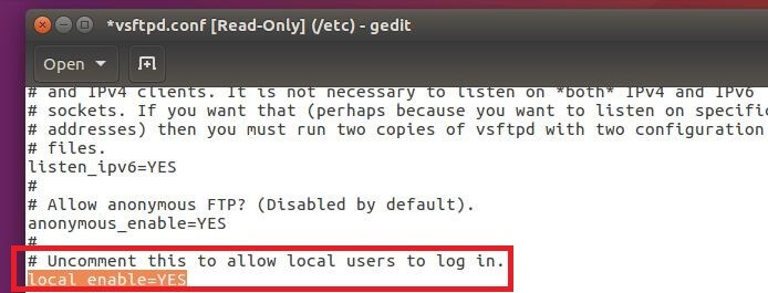 Ubuntu-FTP-Server: Konfiguration der Rechte lokaler User
