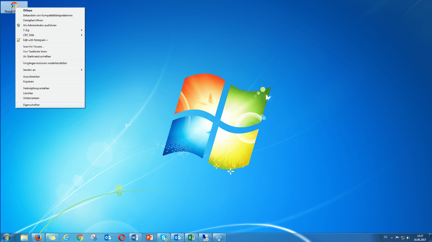 Windows 7: Kontext-Menü