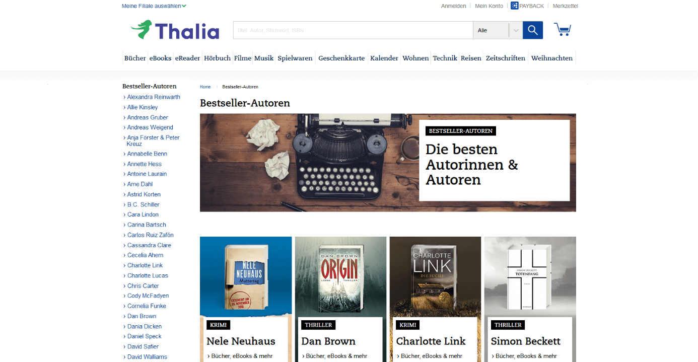 Der Thalia-Onlineshop