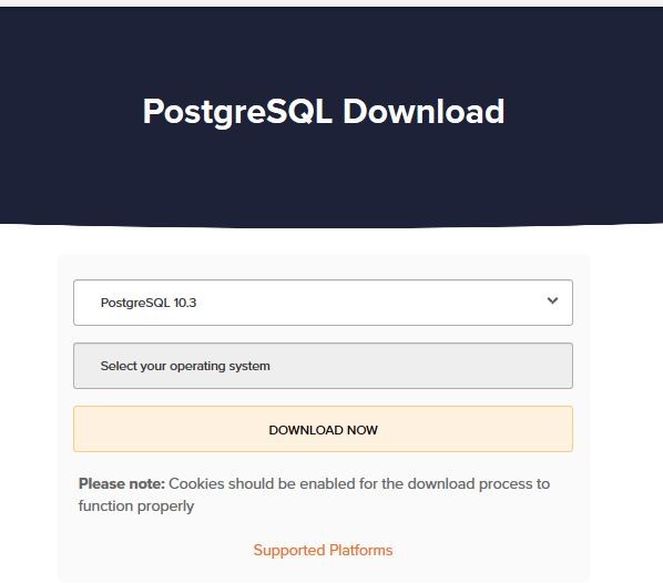 PostgreSQL-Download auf enterprisedb.com