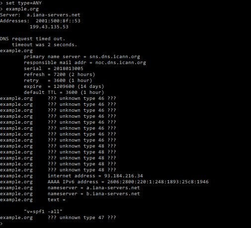 nslookup-Check mit selbst gewähltem DNS-Server