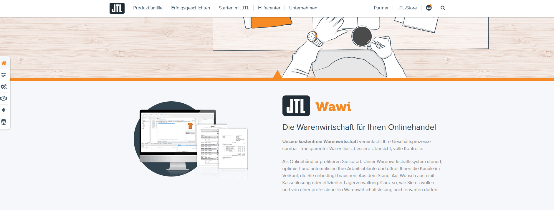 Homepage von JTL-WaWi