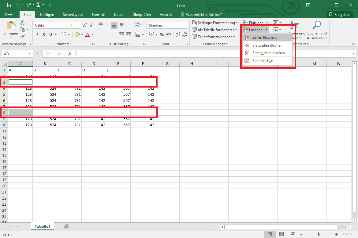 Excel Leere Zeilen Loschen So Geht S Schnell Unkompliziert Ionos