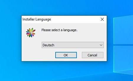 LinuxLive USB Creator: Installationsmaske zur Auswahl der Sprache
