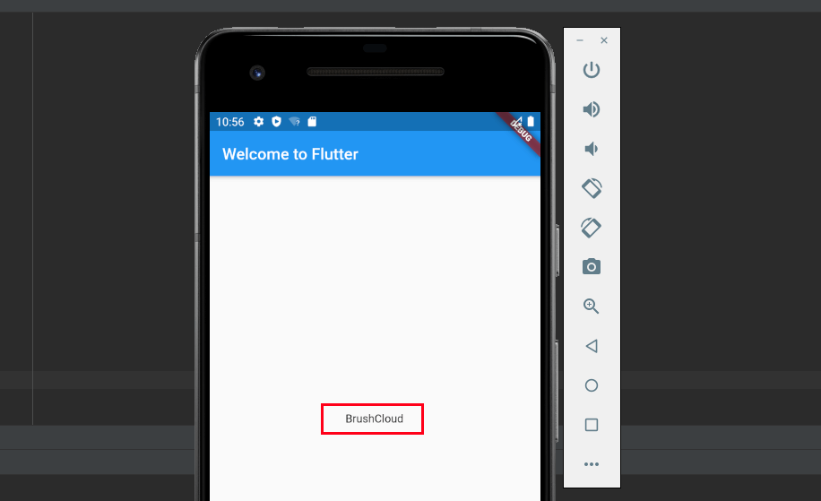 Beispiel-Ausgabe der erstellten Flutter-App