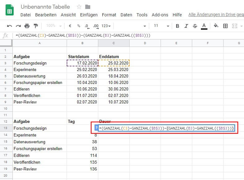 Gantt Chart Mit Google Sheets Erstellen So Geht S Ionos