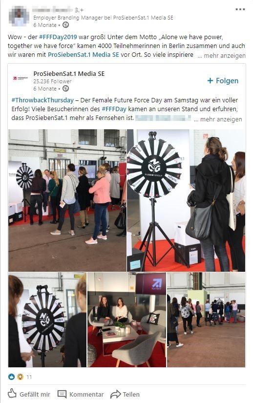 Hashtag-Marketing: LinkedIn Event-Hashtag #FFFDay2019