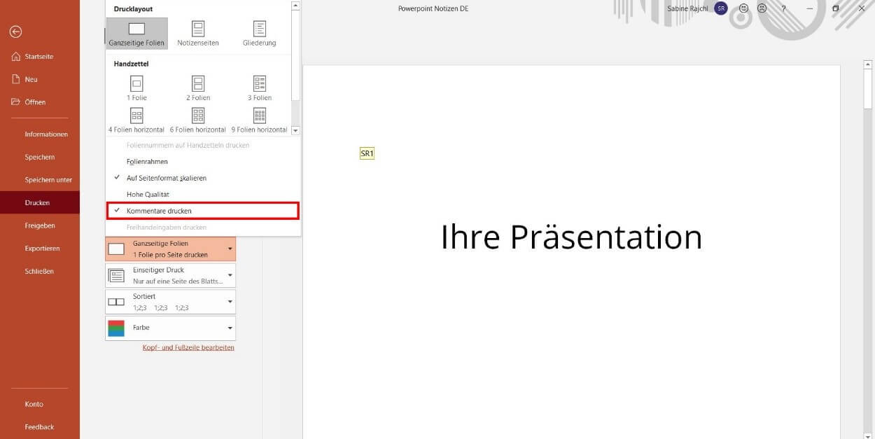 Powerpoint Notizen Drucken Schritt Fur Schritt Erklart Ionos