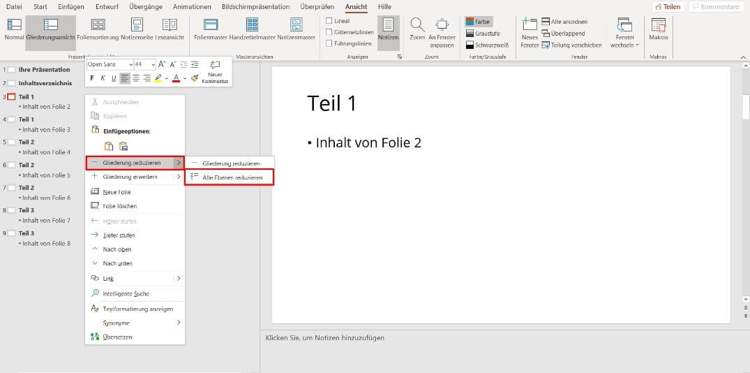 Powerpoint Inhaltsverzeichnis Erstellen Leicht Gemacht Ionos