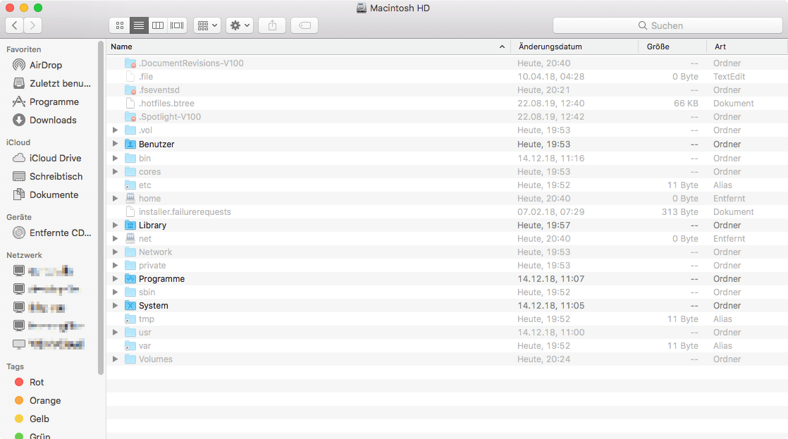 Versteckte Dateien anzeigen auf Mac
