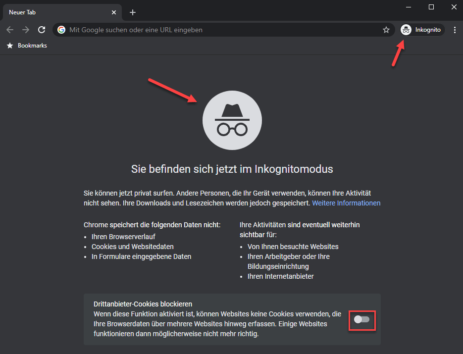 Inkognito-Modus: Privates Surfen in den gängigsten Browsern aktivieren -  IONOS