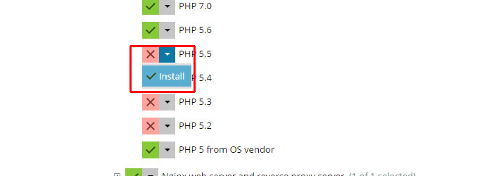 Plesk - PHP installieren