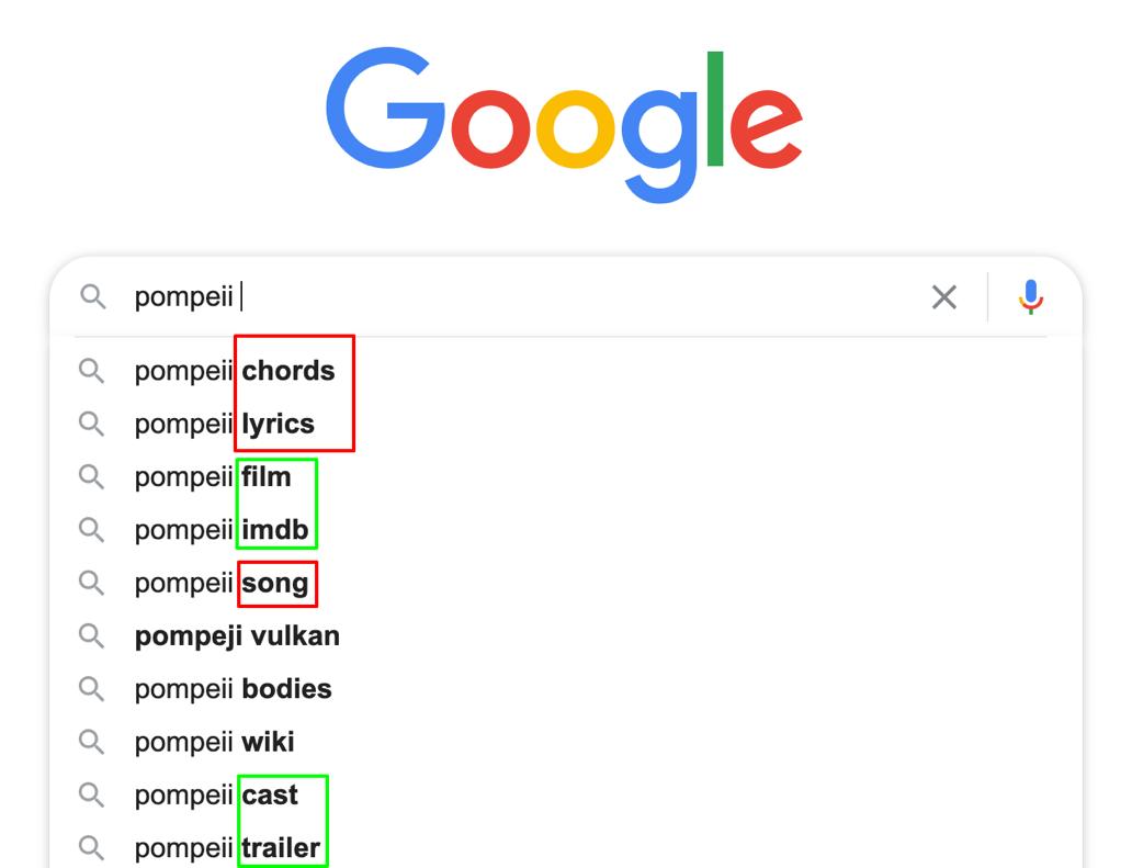 Suchergebnis für „pompeii“ auf google.de 