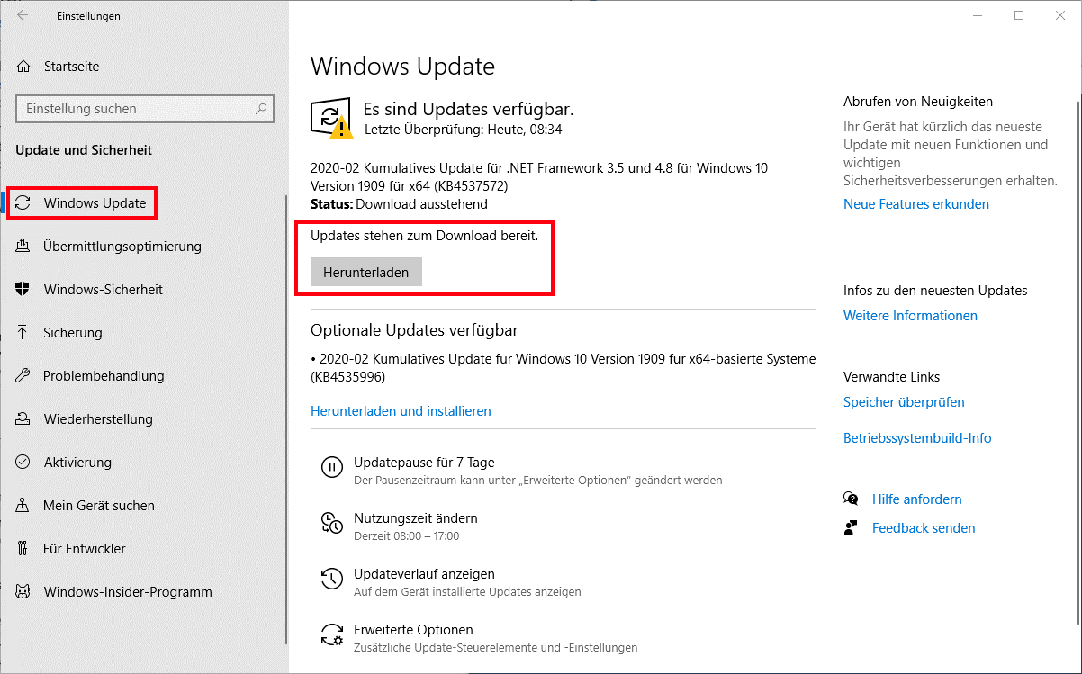 Windows Update: Übersicht