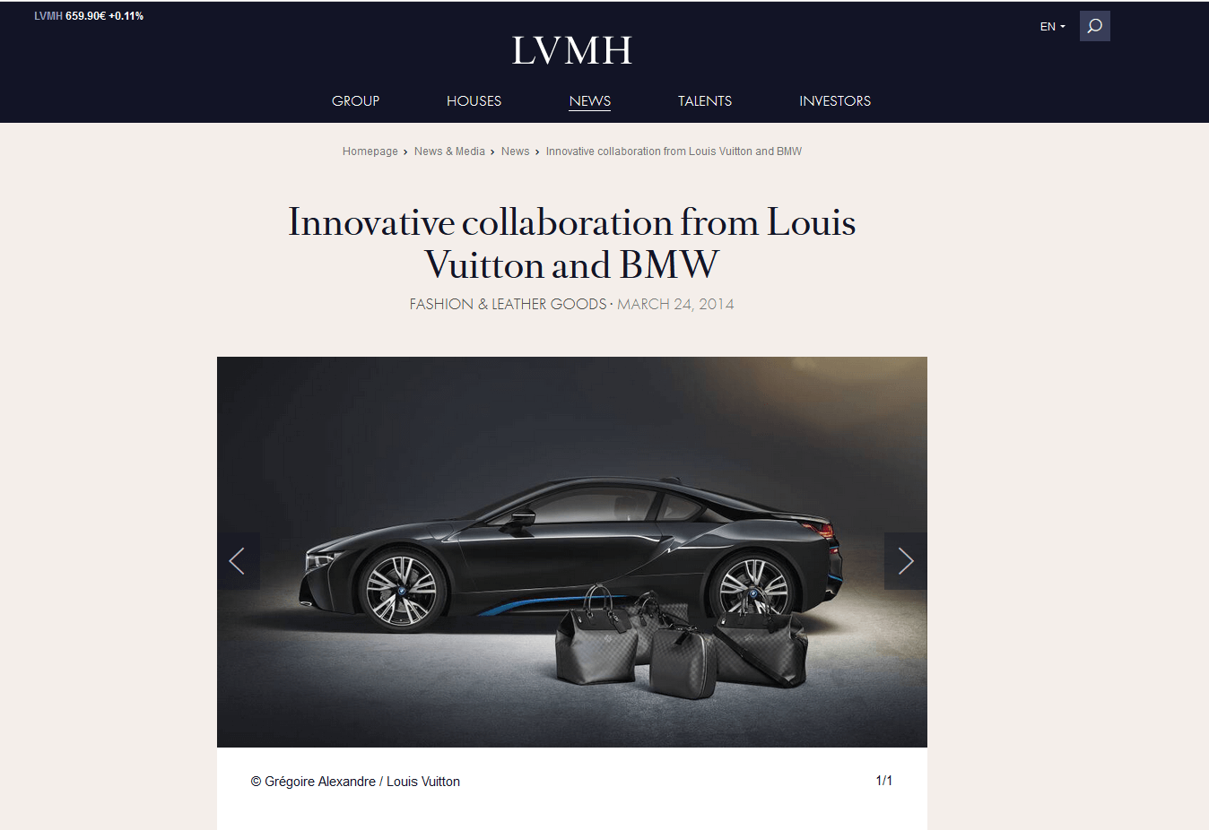 Beispiel für branchenübergreifendes Co-Branding: BMW und Louis Vuitton