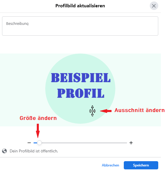 Zuschneiden ohne neues facebook profilbild Facebook Profilbild