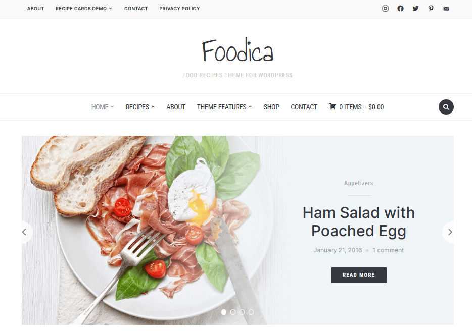 WordPress-Template Foodica von WPZOOM