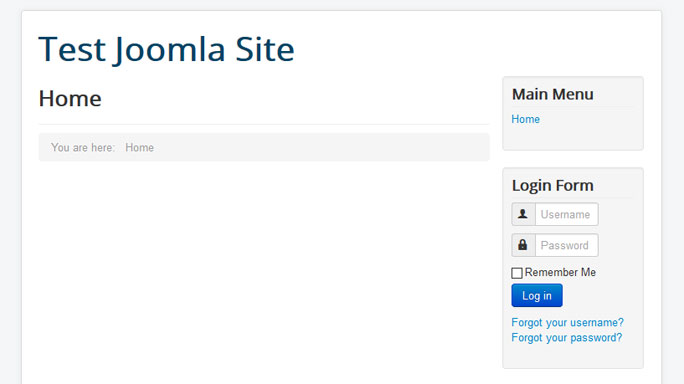 Joomla Test Site