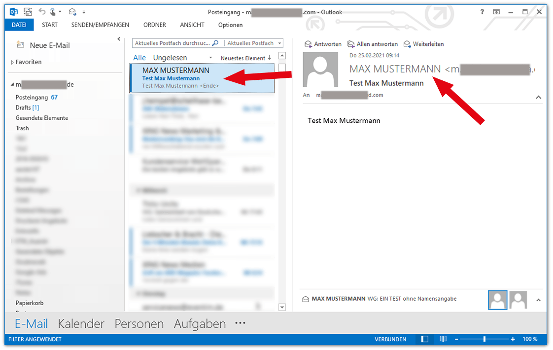 Outlook-Absenderadresse ändern: Name und E-Mail-Adresse als Absender 