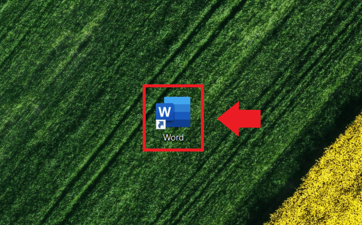 Das Programm-Icon einer Desktop-Verknüpfung zu Microsoft Word