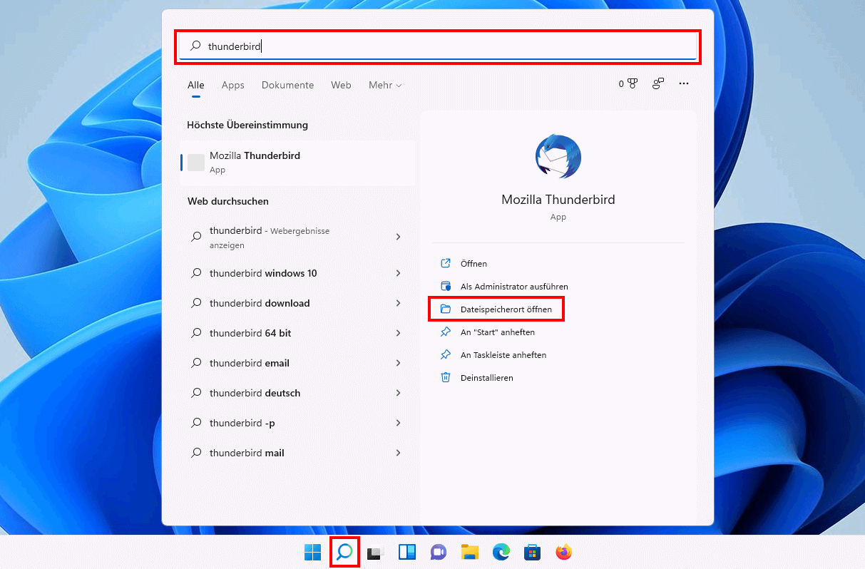 Windows 11: Programm-Suche