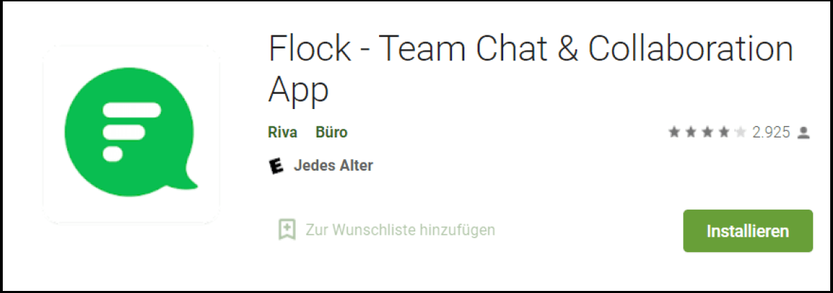 Download-Seite für Flock im Google Play Store