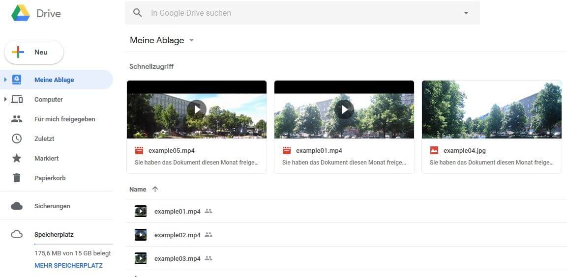 Google Drive: Dateiablage