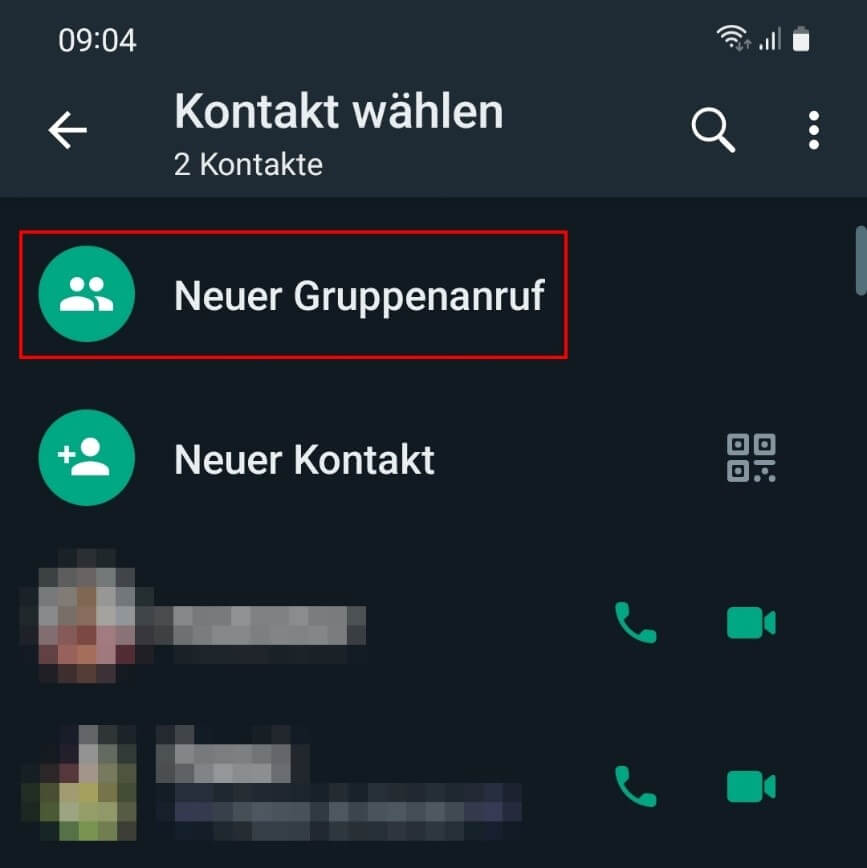 WhatsApp: „Neuer Gruppenanruf“
