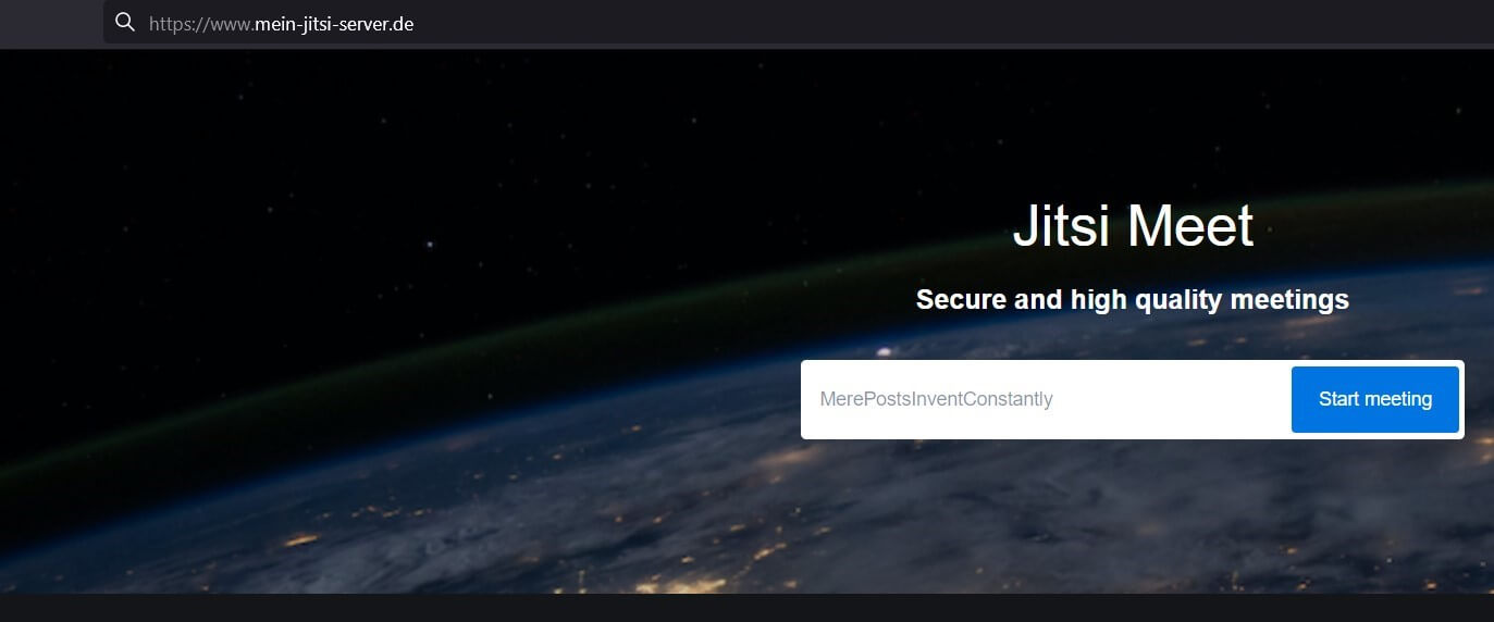 Jitsi-Server: Aufruf via Browser