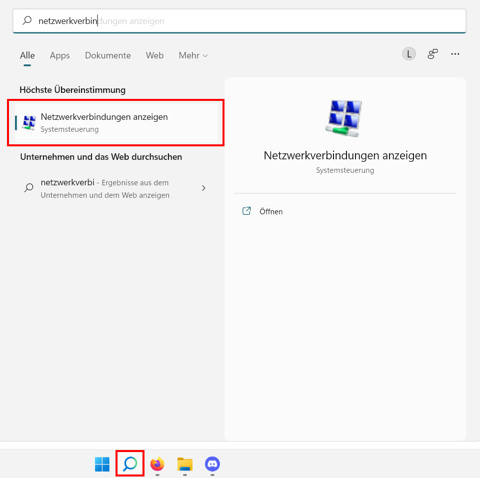 Windows 11: Suche nach Netzwerkverbindungen