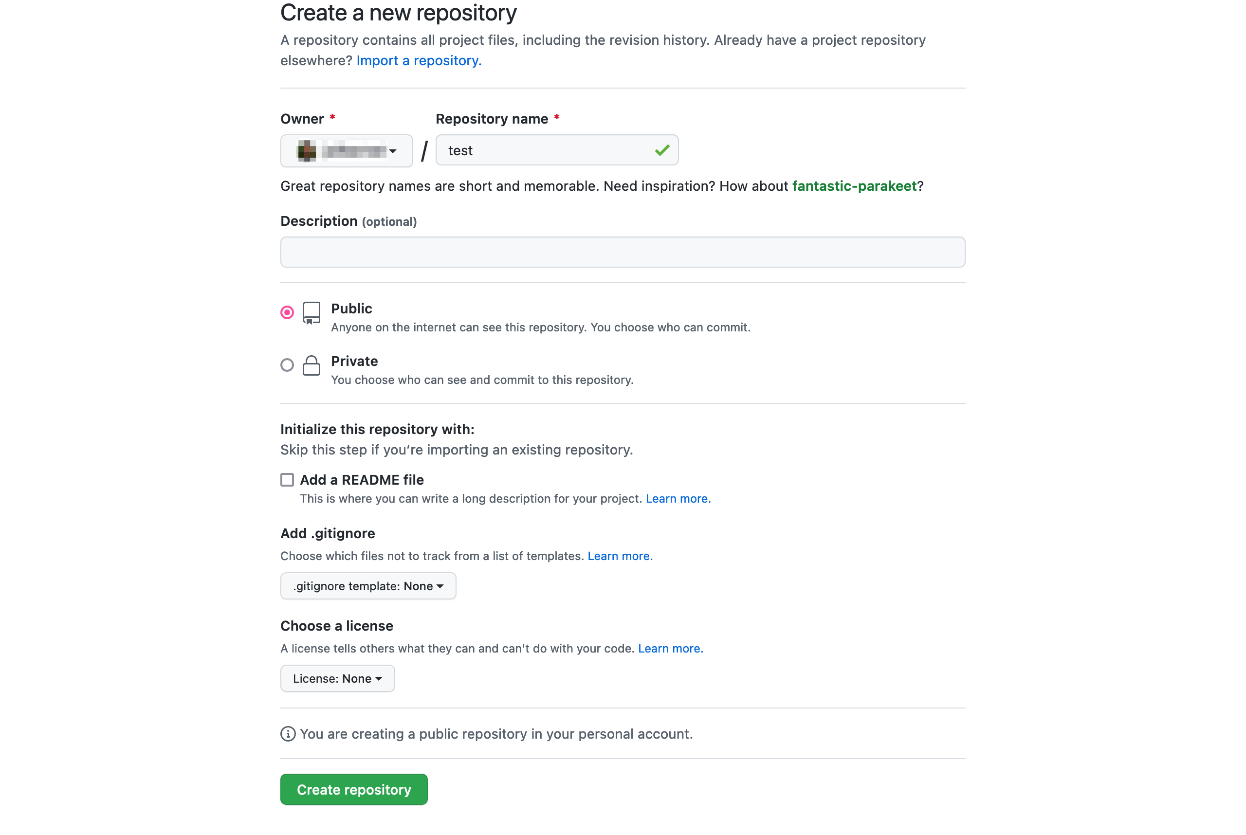 Neues Repository auf GitHub erstellen