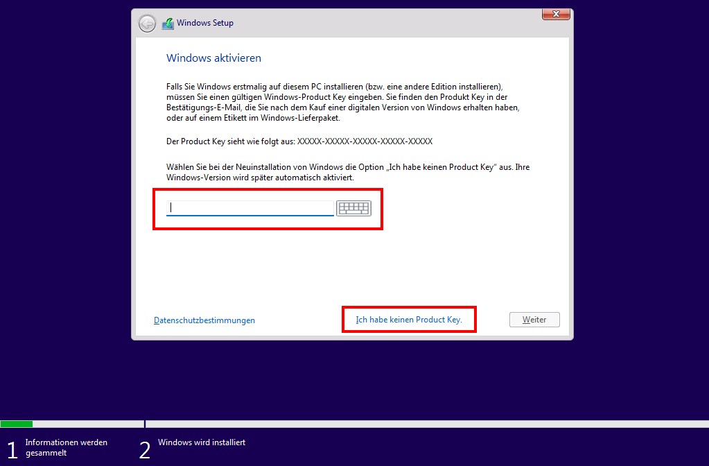Windows-11-Upgrade: Abfrage des Product Keys