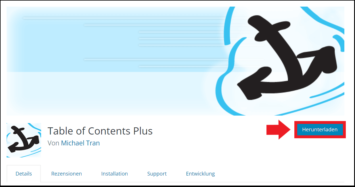 Downloadseite für das Plugin „Table of Contents Plus“