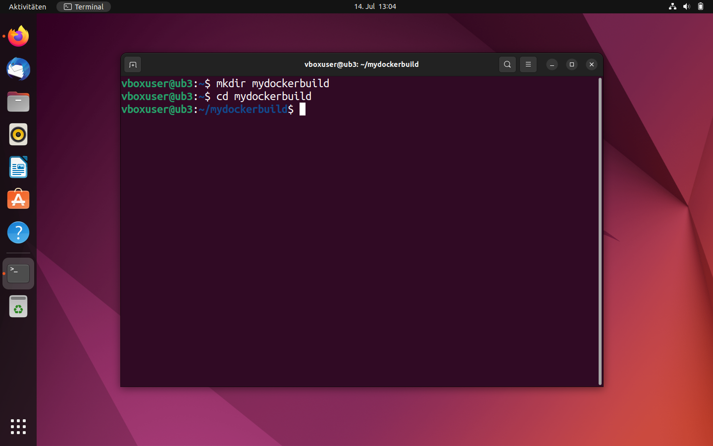 Ubuntu-Terminal: der Befehl cd