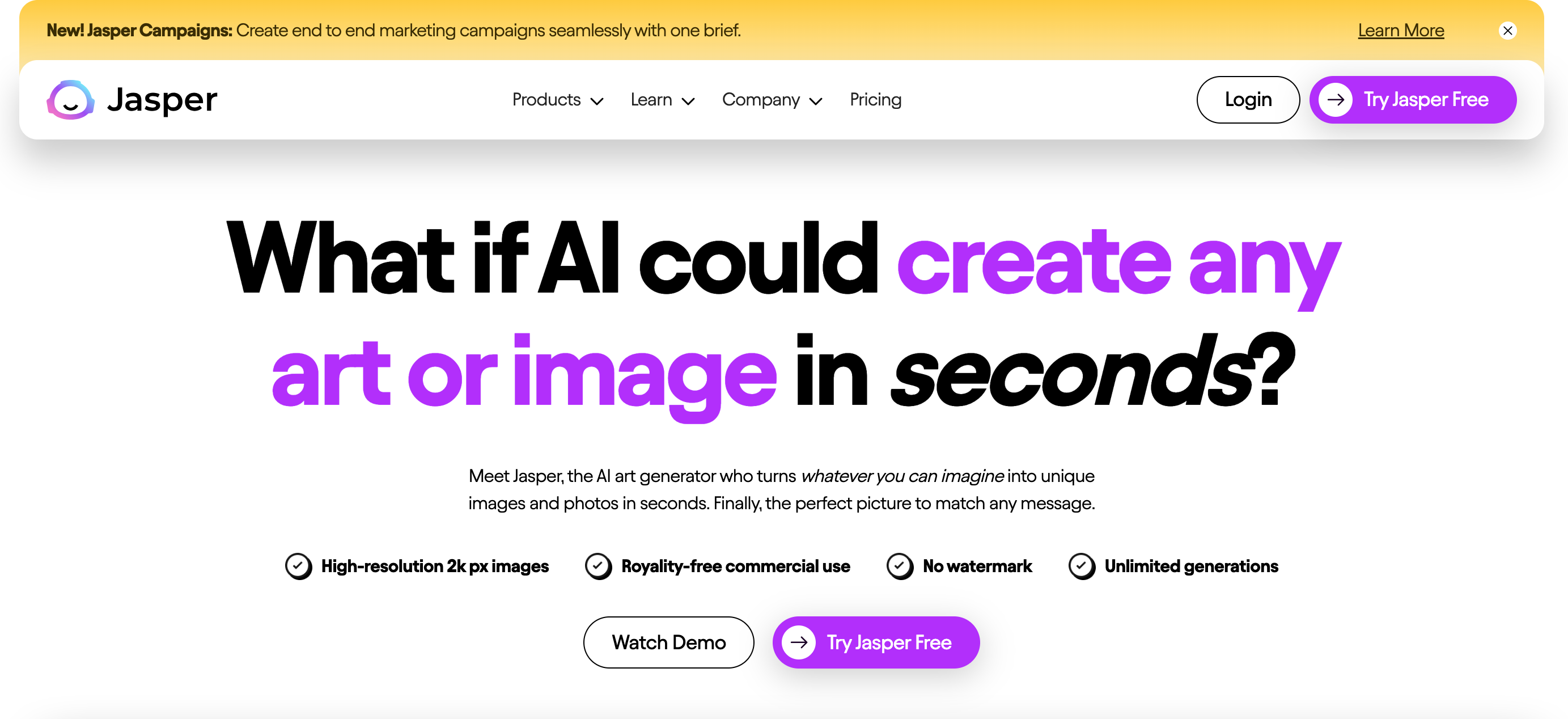 Screenshot der Homepage von Jasper Art Screenshot der Homepage von Jasper Art