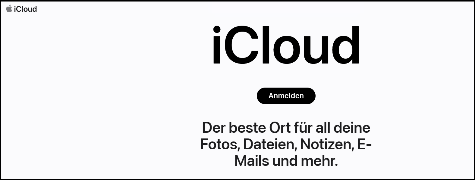 Der Webclient von Apples iCloud