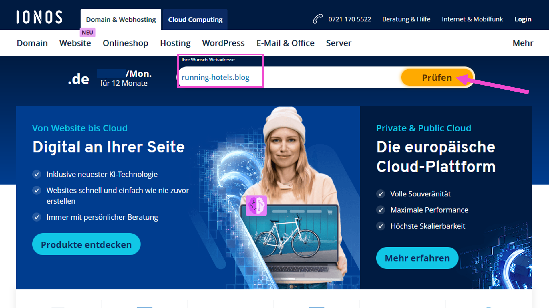 Deutsche IONOS Startseite Deutsche IONOS Startseite