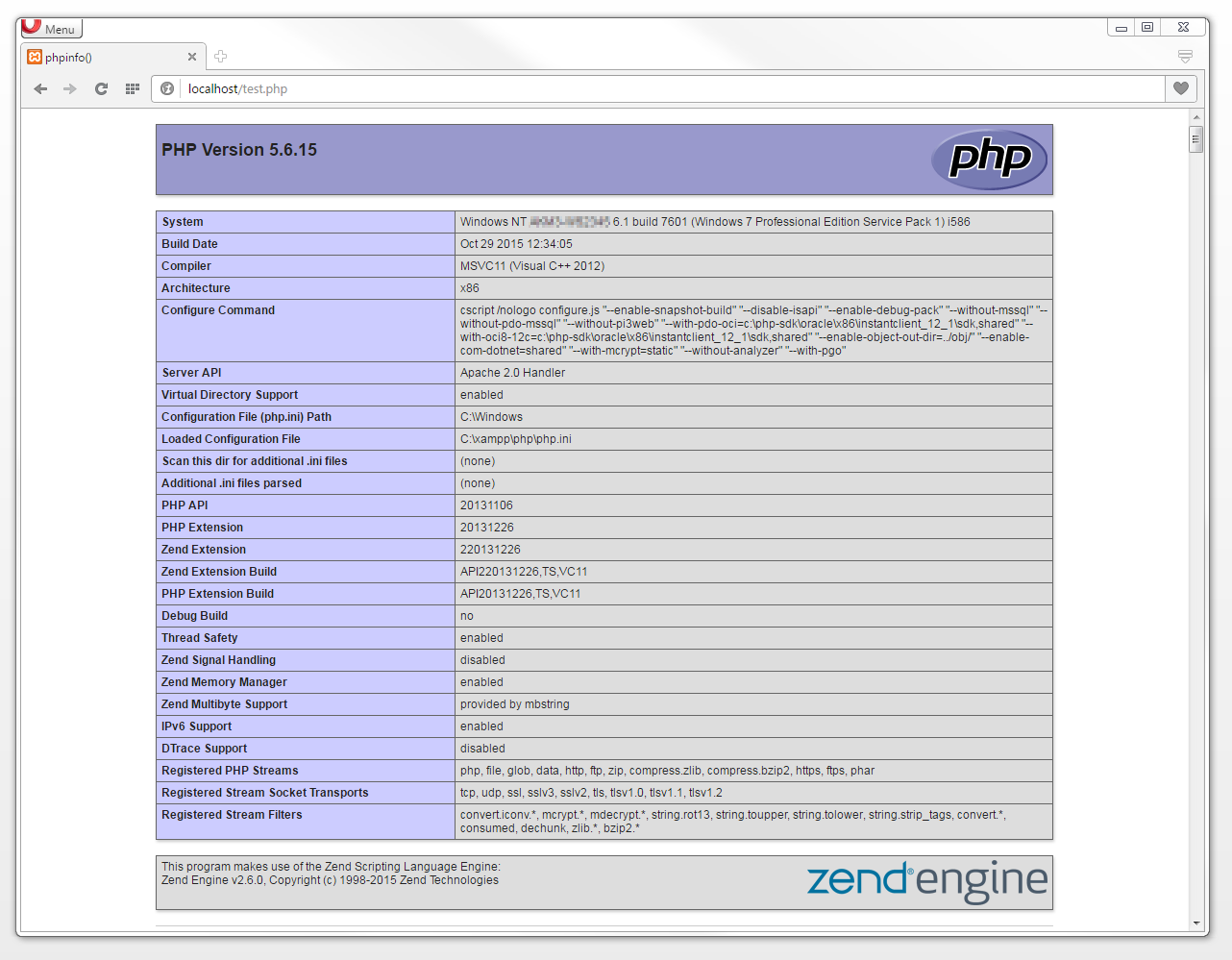 Die PHP-Funktion phpinfo()