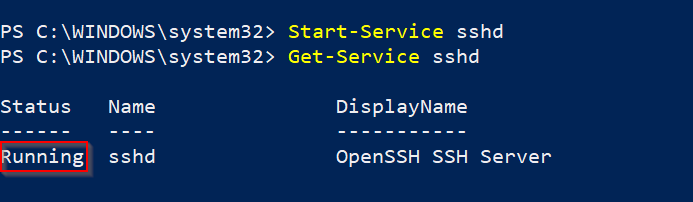 PowerShell SSH-Server-Dienst