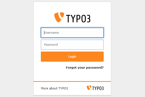 TYPO3-Backend-Anmeldung