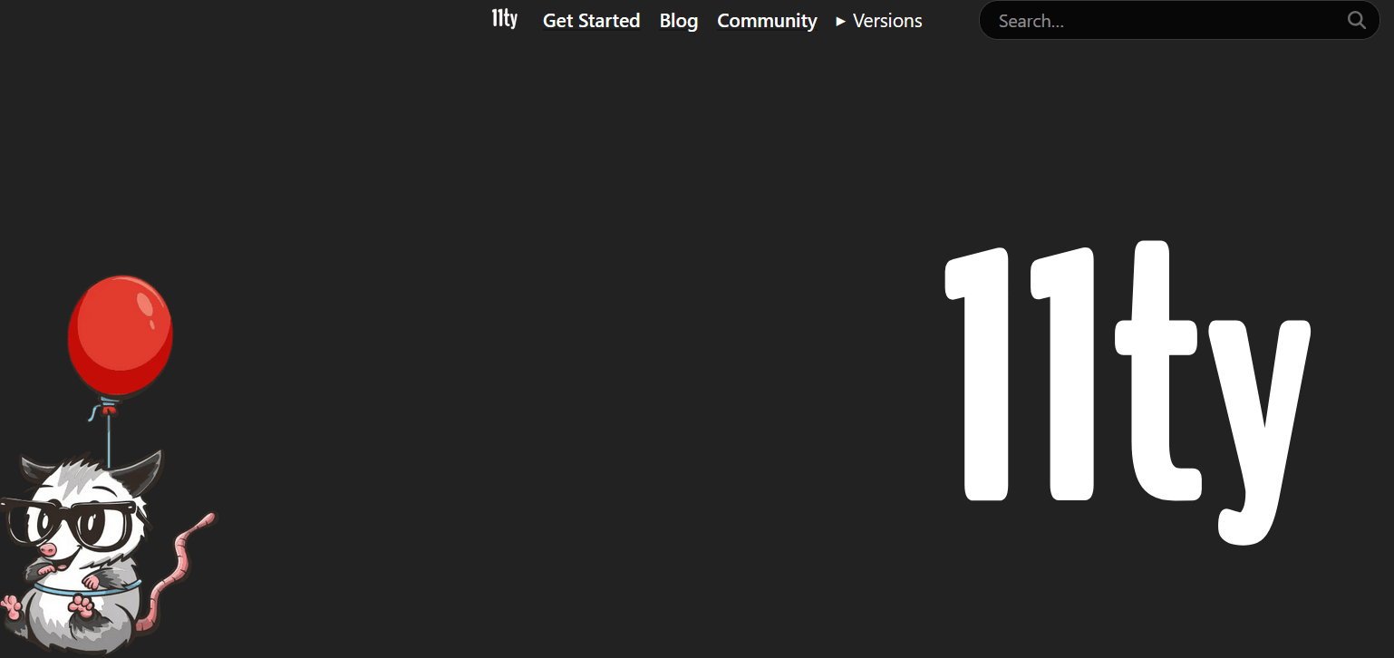 Screenshot der Website von Eleventy Screenshot der Website von Eleventy